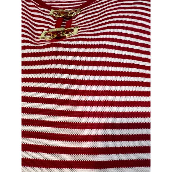 Salvatore Ferragamo Women’s 2 PC Preppy Nautical Striped Skirt Set L-XL - Picture 6 of 13